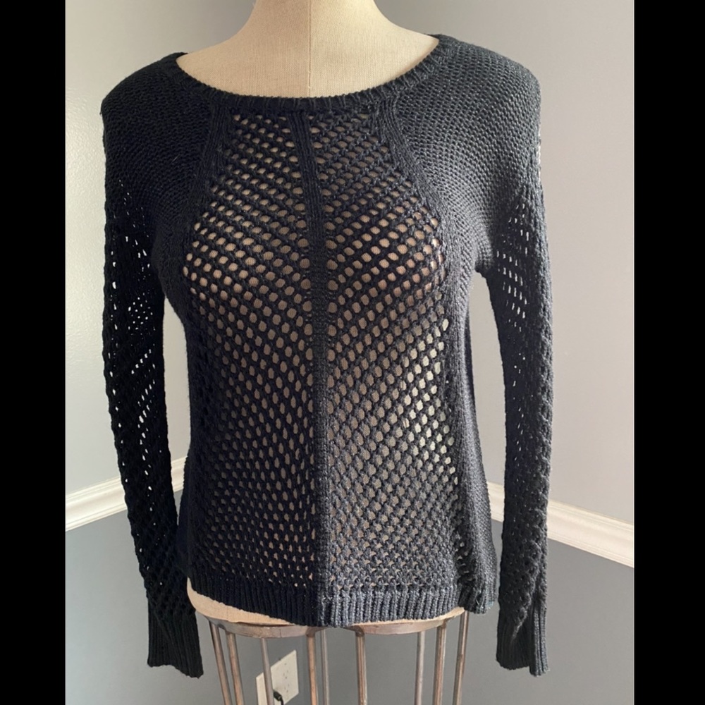 ROCK & REPUBLIC black sweater with metal detail